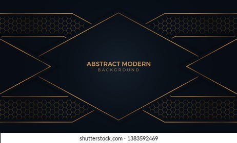 Abstract illustration.Abstract elegant background. luxury dark with gold Vector illustration design.. - Vector