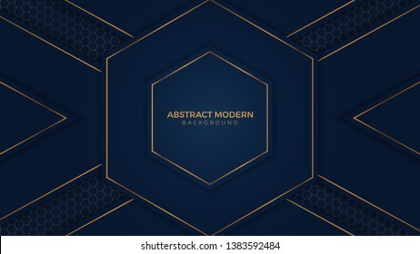 Abstract illustration.Abstract elegant background. luxury dark with gold Vector illustration design.. - Vector