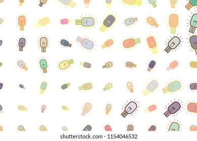 Abstract illustrations of bulb, conceptual. For design background. Vector artwork.