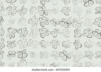 Abstract illustrations of butterfly, conceptual. Good for design background. Cartoon style vector graphic.