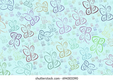 Abstract illustrations of butterfly, conceptual. Good for design background. Cartoon style vector graphic.