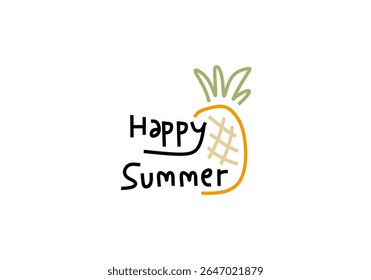 abstract illustrations, each depicting a unique aspect of summer and tropical themes.