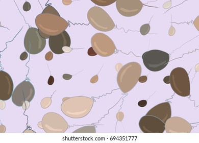 Abstract illustrations of flying balloons, conceptual. Good for design background. Also for birthday party or celebrations. Cartoon style vector graphic.