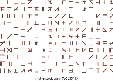 Abstract illustrations of line or shape, conceptual. Good for design background. Vector isolated on white.