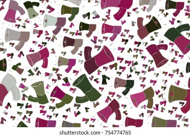Abstract illustrations of loud speaker, conceptual. Good for design background. Cartoon style vector graphic.