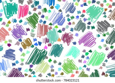 Abstract illustrations of pencil or pen lines Sketch, conceptual. Good for design background. Vector artwork.