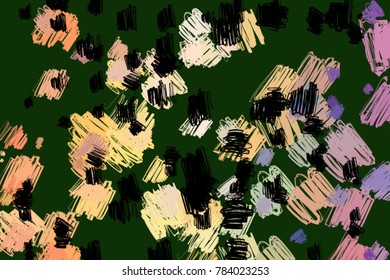 Abstract illustrations of pencil or pen lines Sketch, conceptual. Good for design background. Vector artwork.