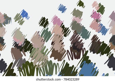 Abstract illustrations of pencil or pen lines Sketch, conceptual. Good for design background. Vector artwork.