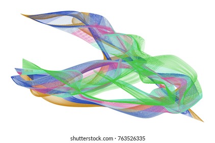 Abstract illustrations of smoky line art, conceptual. Good for design background. Vector isolated on white.