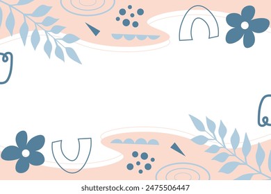 Plantilla de fondo Abstractas ilustrativa de elemento de Vector plano a mano