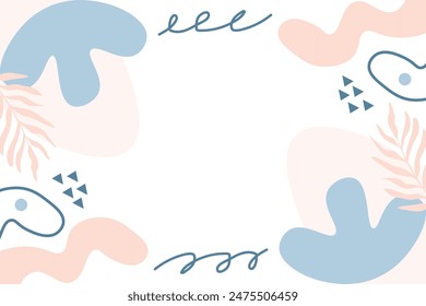 Abstract illustrative flat handraw vector element background template