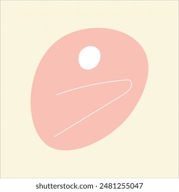 Abstract illustrative flat handraw vector element
