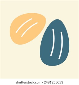 Abstract illustrative flat handraw vector element