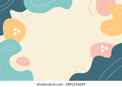 Plantilla de fondo Abstractas ilustrativa de elemento de Vector plano a mano