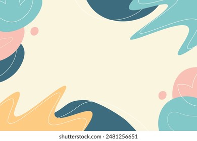Abstract illustrative flat handraw vector element background template