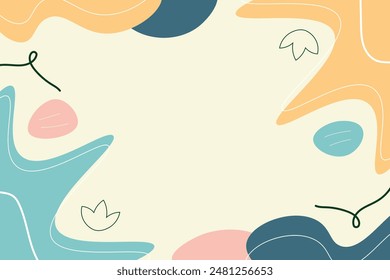 Abstract illustrative flat handraw vector element background template