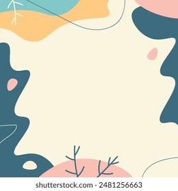 Abstract illustrative flat handraw vector element background template