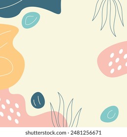 Abstract illustrative flat handraw vector element background template