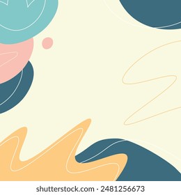 Abstract illustrative flat handraw vector element background template