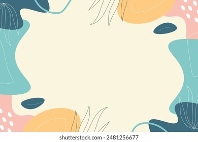 Abstract illustrative flat handraw vector element background template
