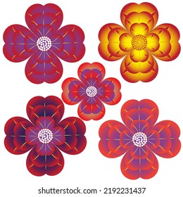 Resumen e ilustrador del diseño de flores