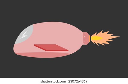 abstract ilustration of spacecraft icon vector