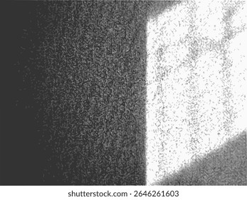 Abstract Ilustration Textured Background with Strong Light and Shadow from Window, Creating a Dynamic Visual Effect on a Rough Surface.