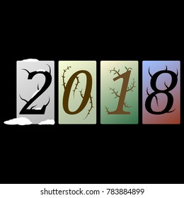 Abstract image of 2018
