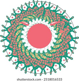 abstract image of amazing and enchanting circle in vintage colours