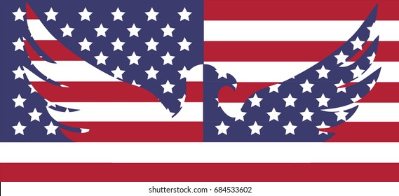 Abstract image of the American flag