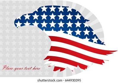 Abstract image of the American flag with an eagle