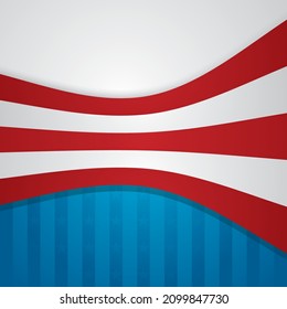 Abstract image of the American flag. Vector Illustration