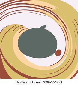 abstraktes Bild eines Apfels und einer Banane