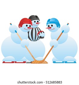 Abstract image of athletes of winter sports. The illustration on a white background.