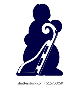 Abstract image of athletes of winter sports. The illustration on a white background.