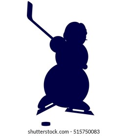 Abstract image of athletes of winter sports. The illustration on a white background.
