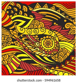 Abstract Image based on African ethnic motifs.  