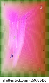 abstract image beside movement, dream of current musical note vector background