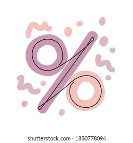Imagen abstracta con una línea negra de un por ciento.