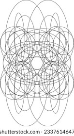ABSTRACT IMAGE WITH BLACK LINES ON A WHITE BACKGROUND ISOLATION