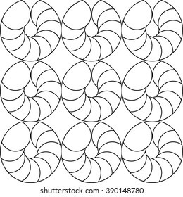 Abstract image from a black and white ovals forming different shapes. As a separate element or as the basis of seamless patterns. Vector Image.