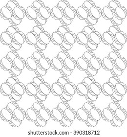 Abstract image from a black and white ovals forming different shapes. As a separate element or as the basis of seamless patterns. Vector Image.
