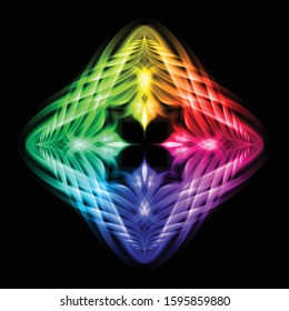 Abstract Image of Blazing Hot Colored Fire and Plasma Effects. Movement Soft Fire Flame. Beauty Texture of Amazing Magic Fire Light Effect on Black Background