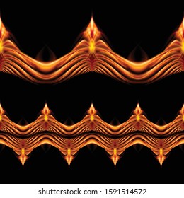 Abstract Image of Blazing Hot Fire and Plasma Effects Pattern. Movement Soft Fire Flame Can be Looped. Beauty Texture of Amazing Magic Fire Light Effect on Black
