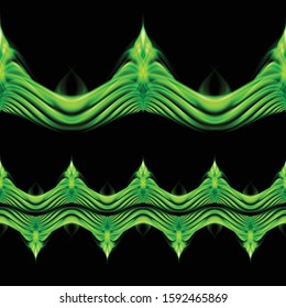 Abstract Image of Blazing Hot Green Fire and Plasma Effects Pattern. Movement Soft Fire Flame Can be Looped. Beauty Texture of Amazing Magic Fire Light Effect on Black