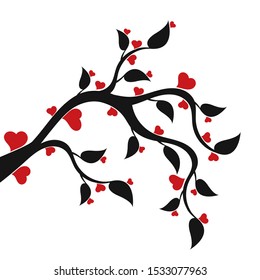 Abstract image of a blooming love tree with hearts instead of leaves.