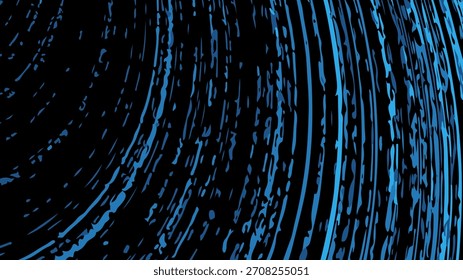 Abstract image of blue light trails against a dark background, creating a dynamic and futuristic effect.