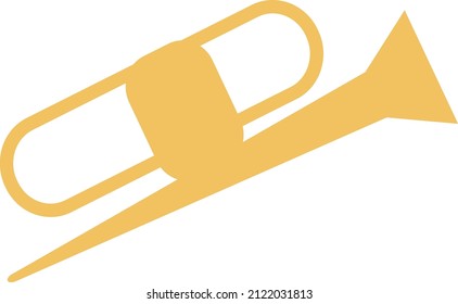 Abstract image of a brass trumpet