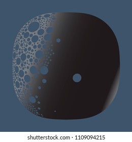 Abstract Image Of A Bulk Porous Cosmic Particle. Vector Graphics