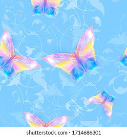 Abstract image of a butterfly. Points and lines are interconnected. vector illustration, paints, butterflies. 